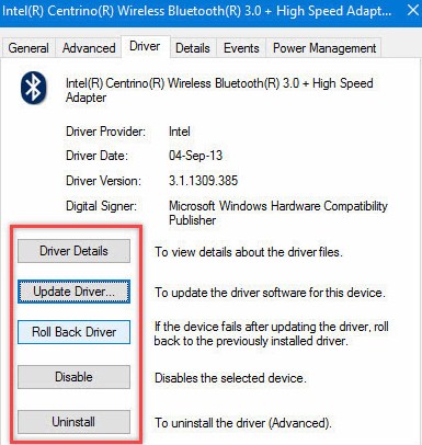Lösen Sie ein Problem Windows 10 Bluetooth funktioniert nicht