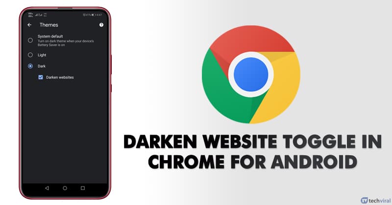 كيفية إضافة موقع الويب الأغمق للتبديل في Chrome لنظام Android