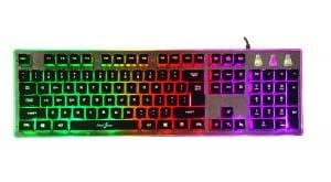 لوحة مفاتيح حمراء ذات إضاءة خلفية RGB شبه ميكانيكية