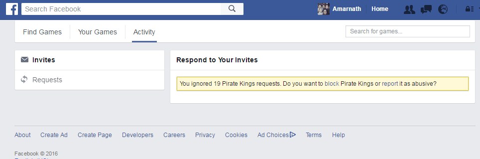 notification of the ignored requests