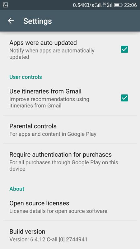 google play store update