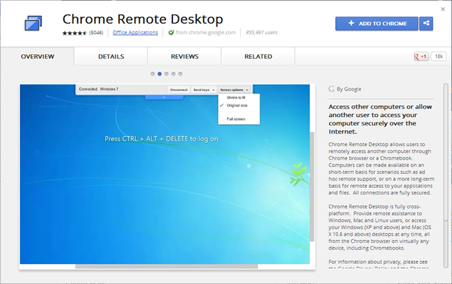 Download Chrome Remote Access extension