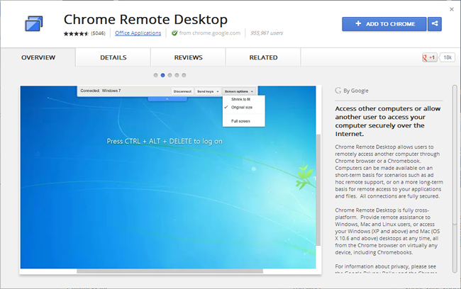 Töltse le a Chrome Remote Access bővítményt