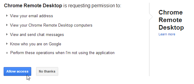 Remote Computer Access Using Google Chrome