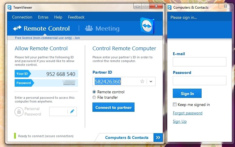 access control panel remotely