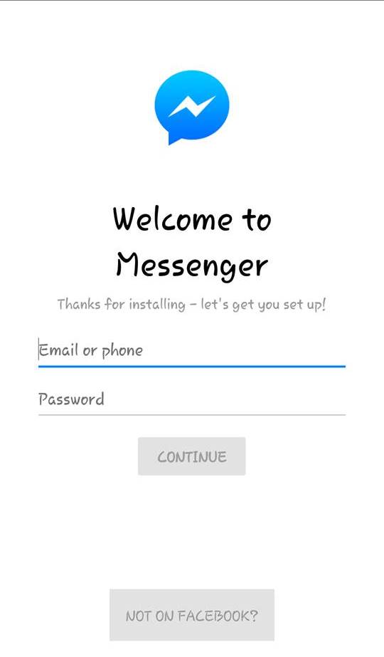 Sign Up for Messenger, Without a Facebook Account