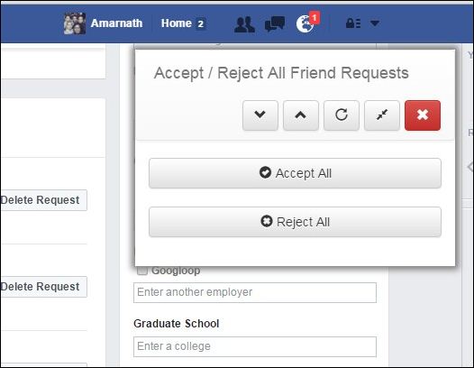 How To Accept Reject All Facebook Requests At Once - 17