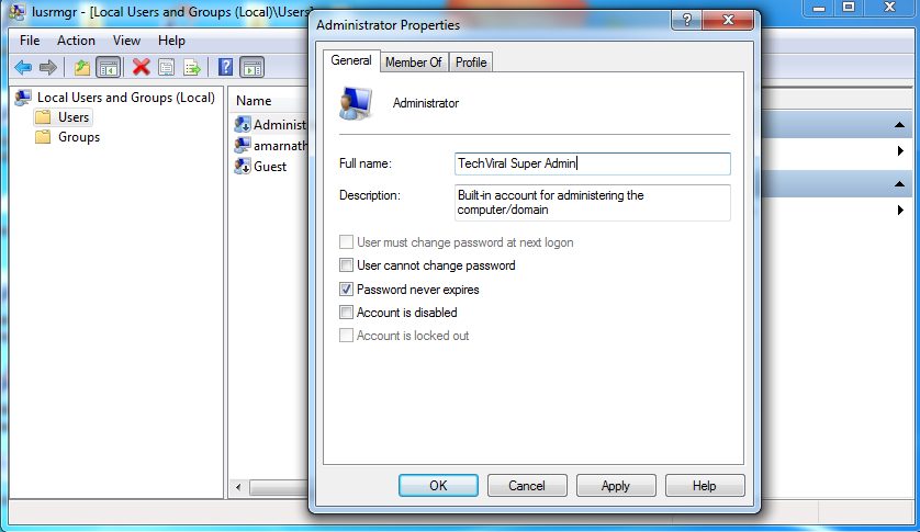 Aktivera Super Administrator Account i Windows 7/8/8.1/10