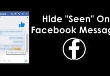 How To Hide "Seen" Feature On Facebook Chat/Messages