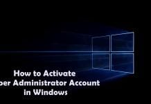How to Activate Super Administrator Account in Windows