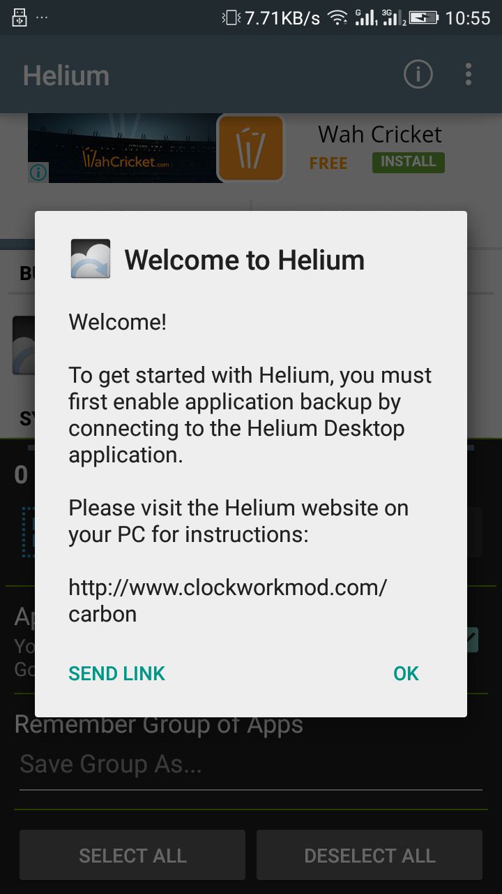 Install Helium - App Sync and Backup