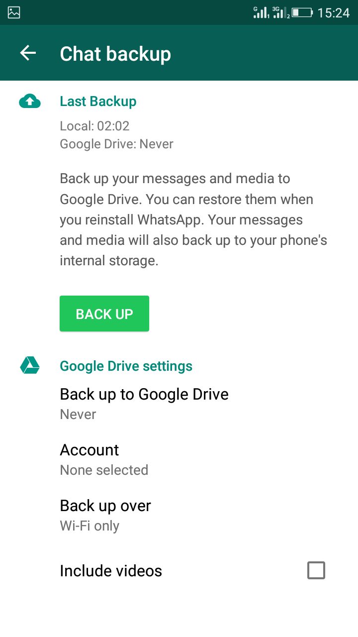 how to restore backup from google drive