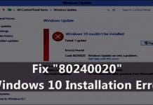 How To Fix the 80240020 Windows 10 Installation Error