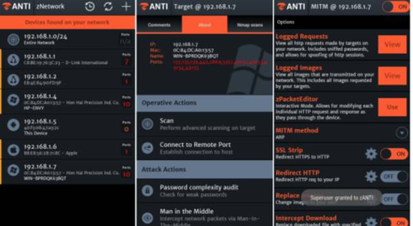 Εργαλειοθήκη ZAnti Penetration Testing Android Hacking
