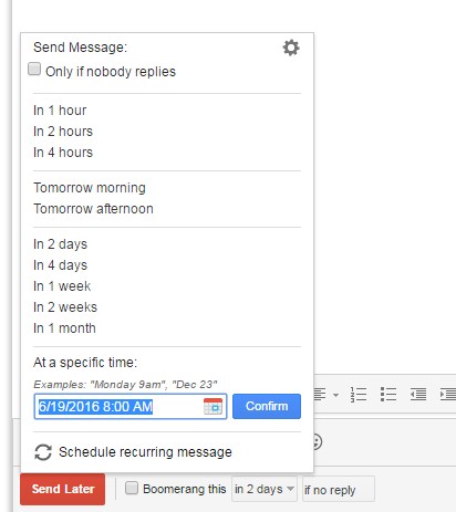 mailplane ability to schedule emails