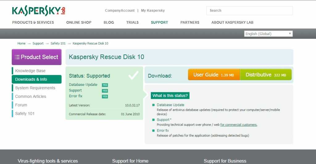 kaspersky bootable rescue disk iso
