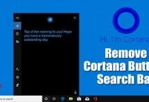 How To Remove Cortana Button & Search Bar From the Taskbar