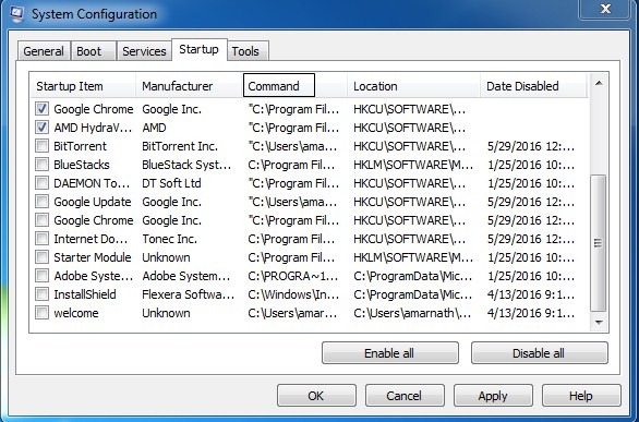 Disabling Suspicious Services In Task Manager