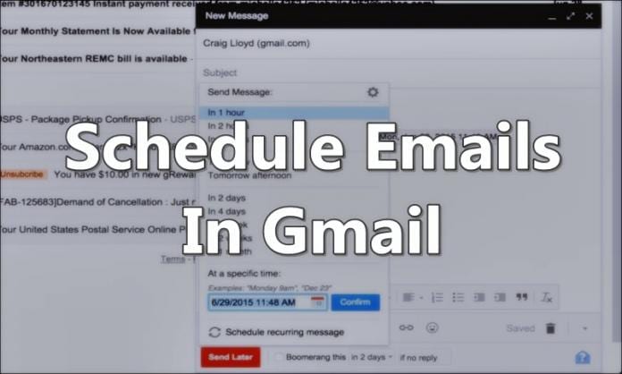 Jak naplánovat e-maily v Gmailu a odeslat je později