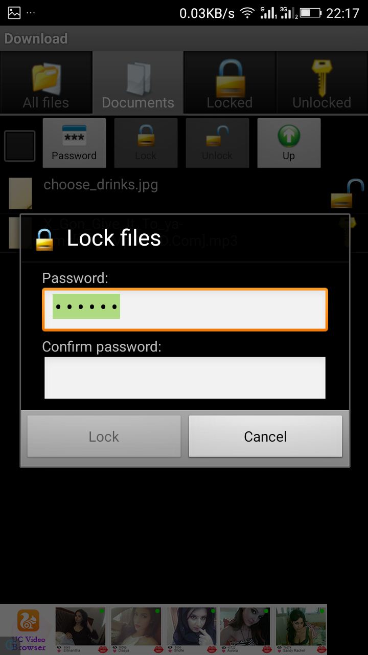 how to lock a folder on android