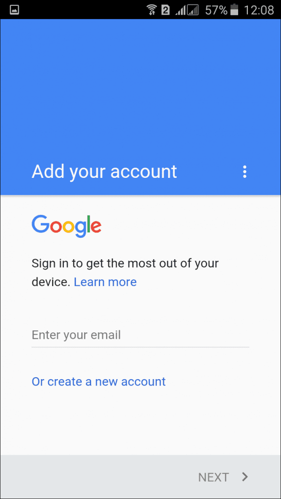 add your Google Account