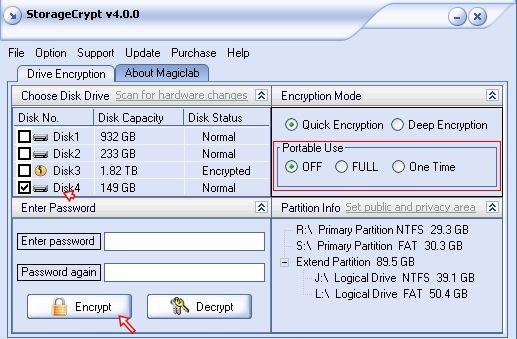 external hard disk password protection software