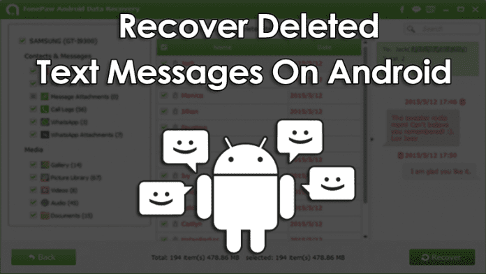 How To Recover Deleted Text Messages On Android