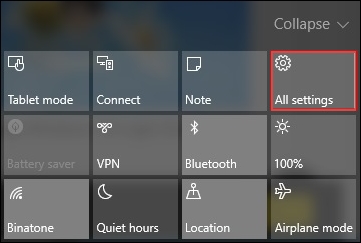 windows 10 all settings reset