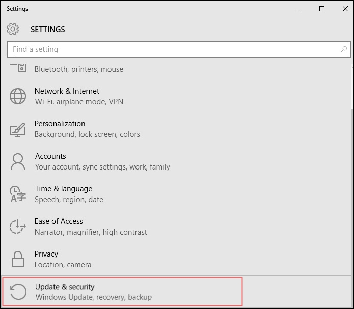 returning windows 10 to factory settings