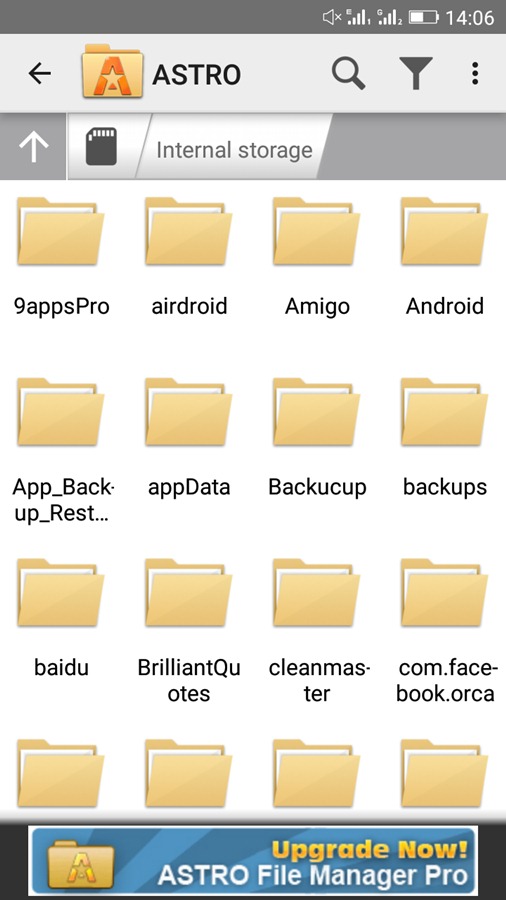 Using Astro File Manager