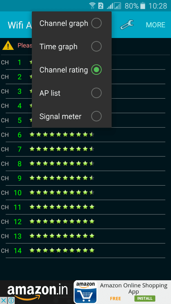Channel rating view