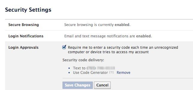How To Enable Two Step Authentication Protection In Facebook - 75