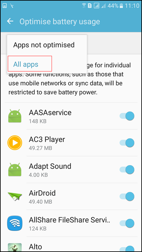 Zakažte režim Doze pro aplikace v systému Android 6.0