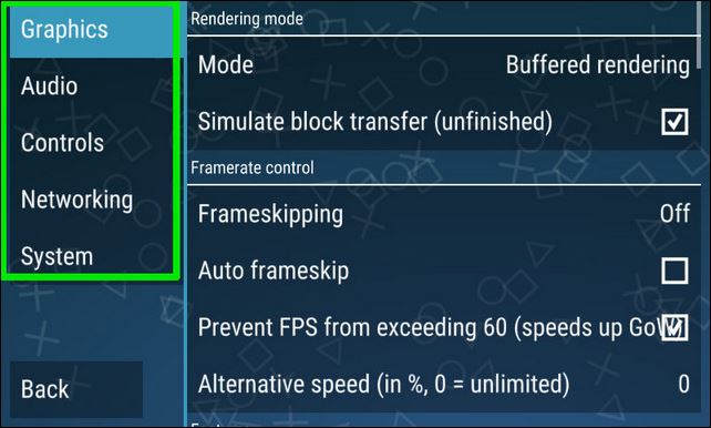 PPSSPP Settings