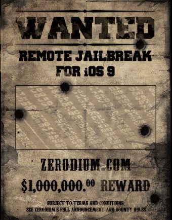 Hacker sconosciuti rivendicano 1 milione di dollari per il jailbreak remoto di iOS 9.1