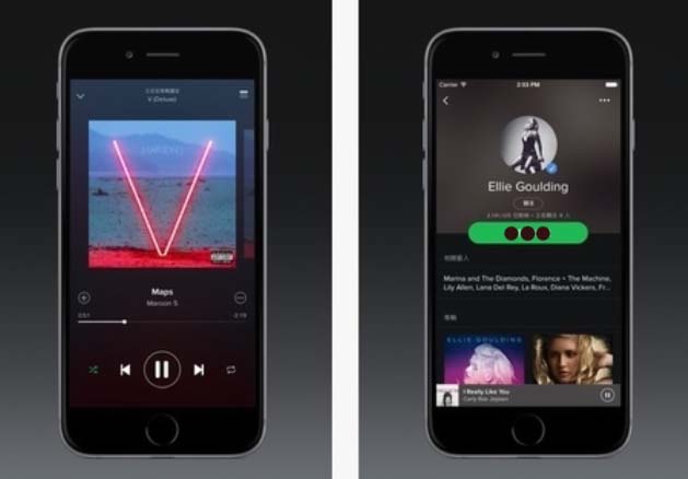 9. Spotify a music streaming application
