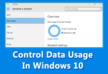 How To Control The Data Usage In Windows 10