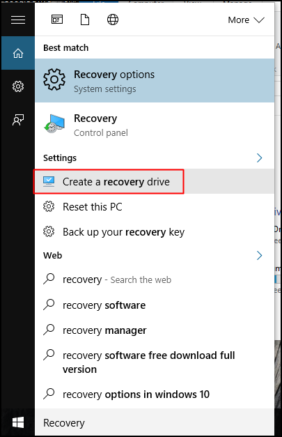 How To Create A Windows 10 Recovery Drive Disk - 88