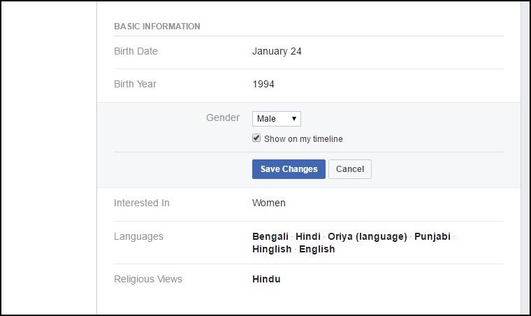 You Cannot Make Your Gender And Cover Photos Private