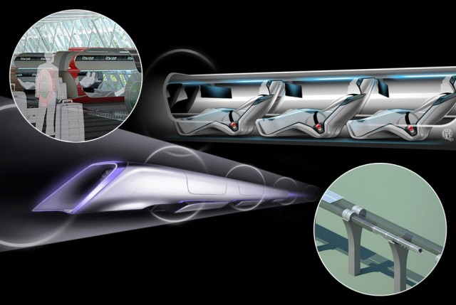 Hyperloop Super-Fast Transport Vehicle