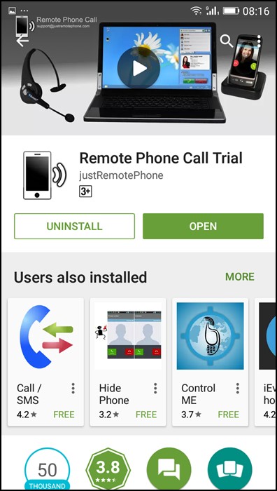 Install Remote Phone Call