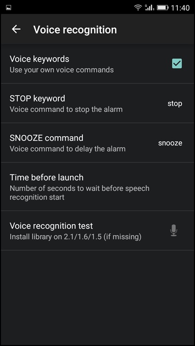Zastavte zvonění budíku Android svým hlasem