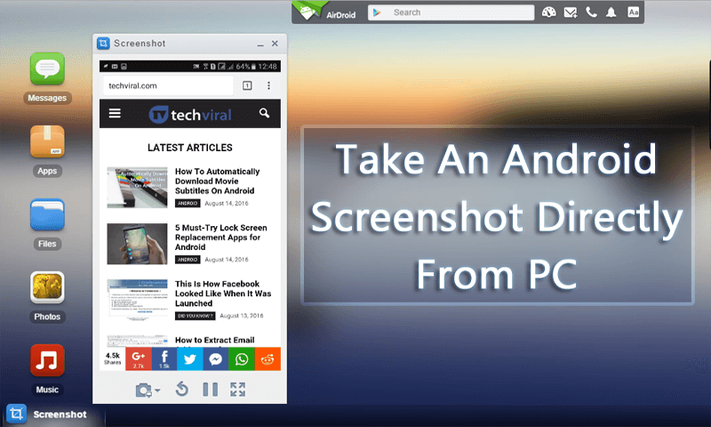 How to Take An Android Phone Screenshot Directly From PC