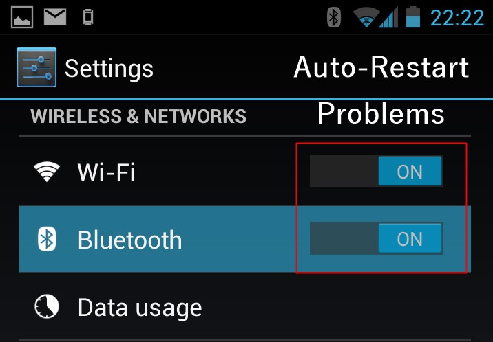   Častý restart vaší Wifi, Bluetooth