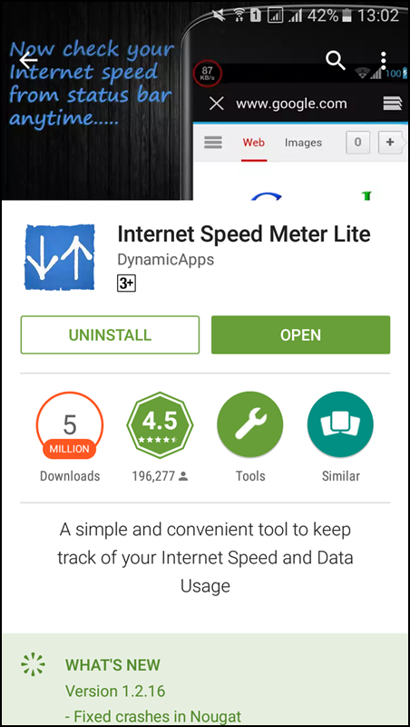 Add Network Speed Indicator Without Root