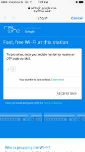 Google and RailTel's Free Public Wifi Service launched in India