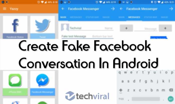 Create Fake Facebook Conversation In Android