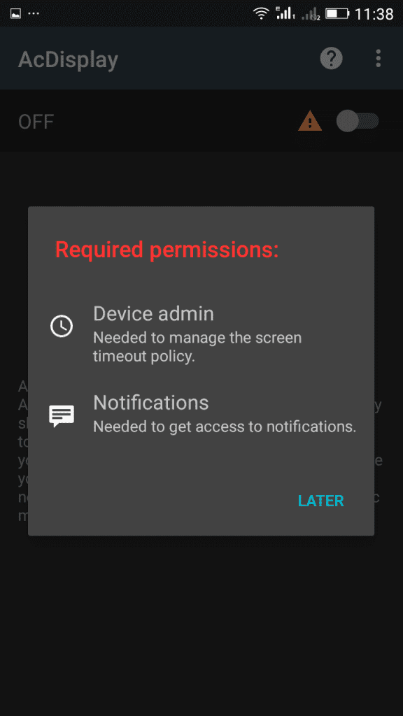 Ative o recurso de exibição ambiente em qualquer Android