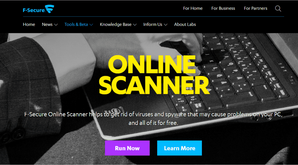 F-Secure online szkenner