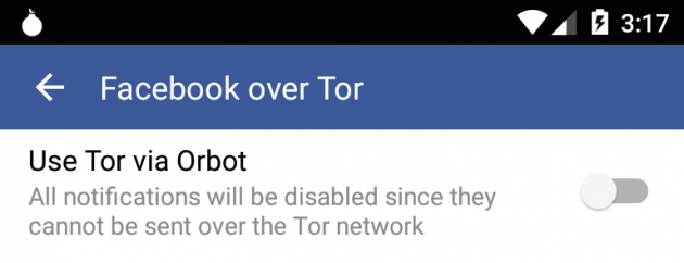 Facebook Adds Support For Anonymous Access Via Tor on Your Android Application